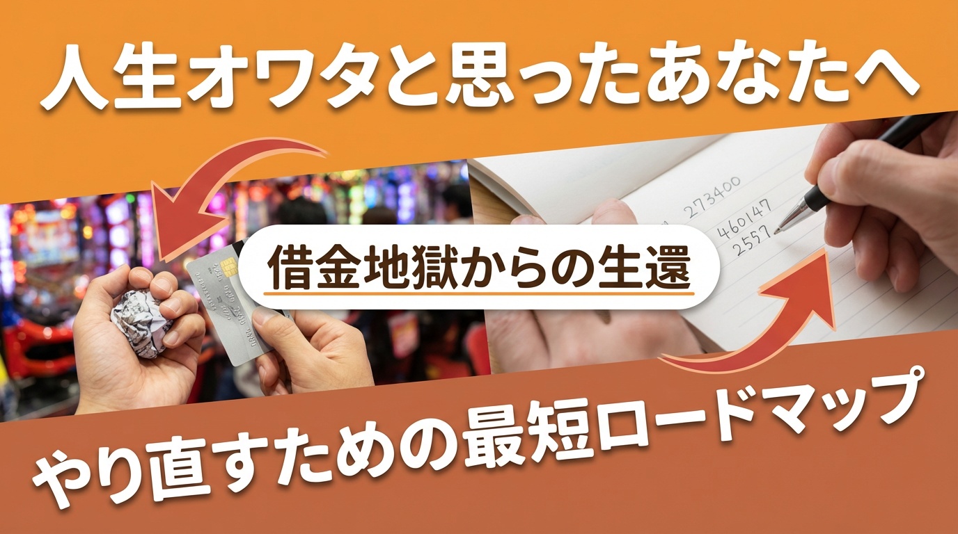 【人生オワタ】ギャンブルで借金が膨らんだ人あなたに。やり直すための最短ロードマップ