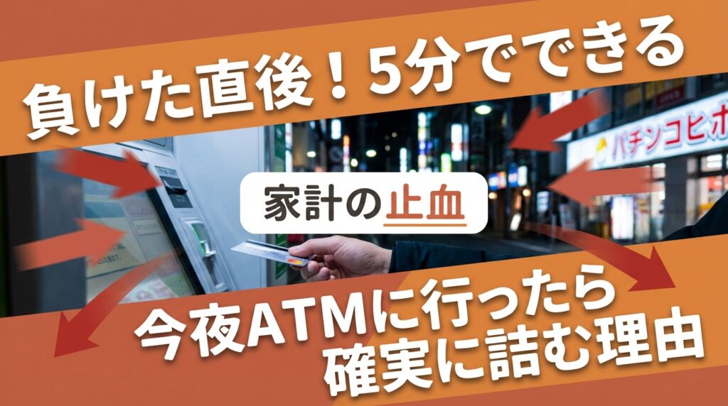 負けた直後の夜にやる「家計の止血」5分手順