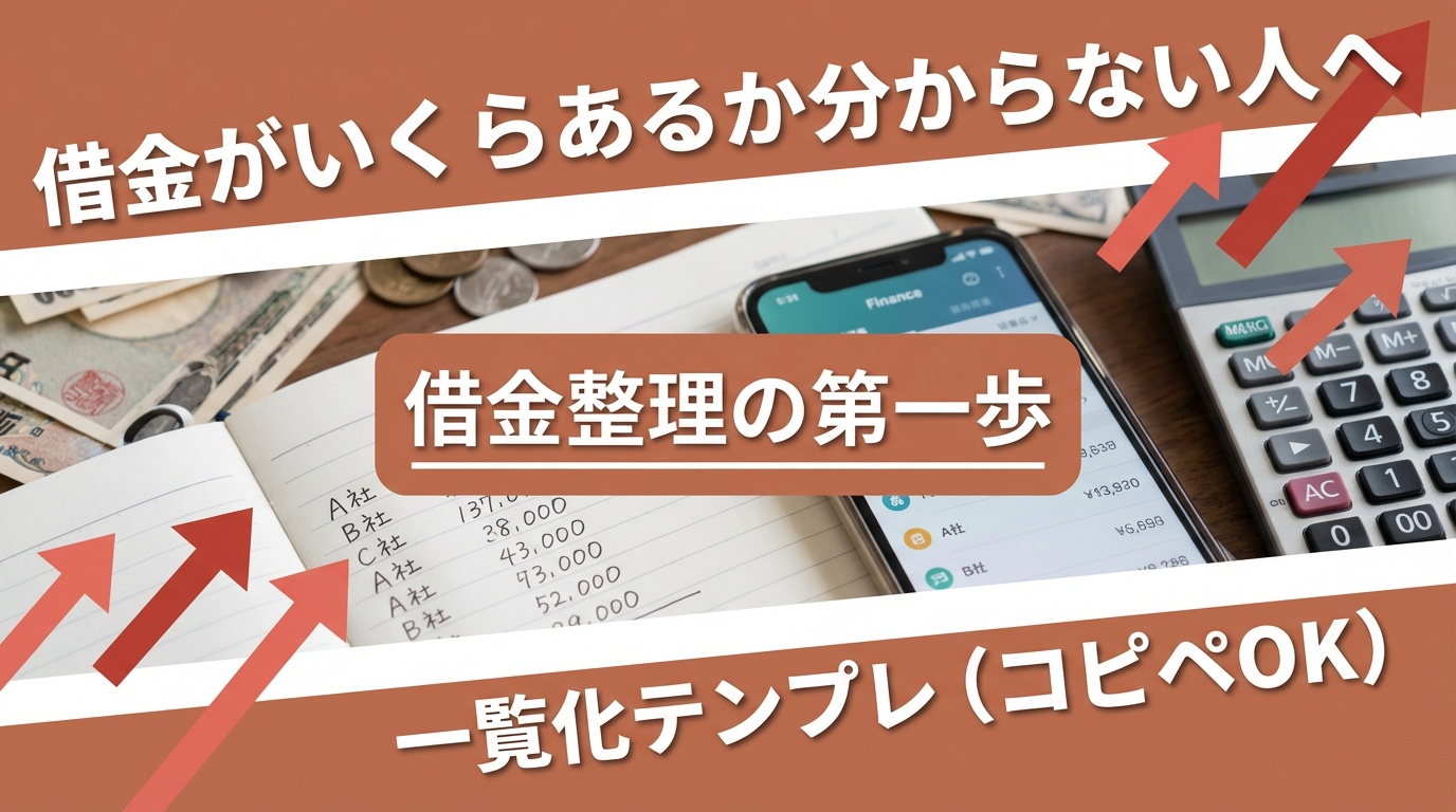 【コピペOK】借金がいくらあるか分からない人へ：一覧化テンプレ