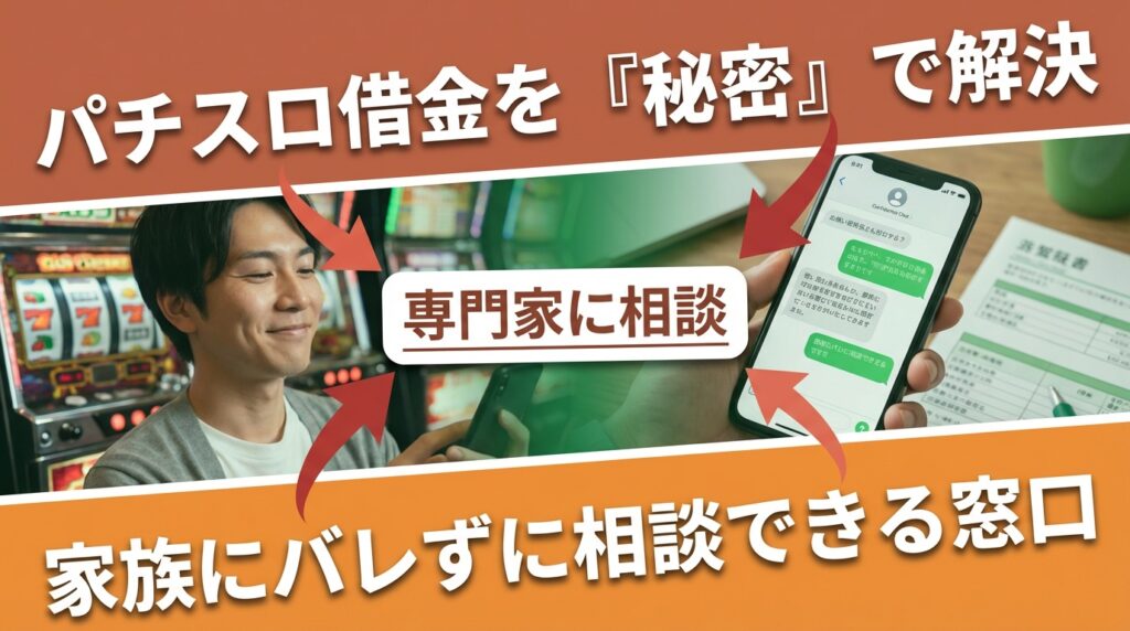 パチスロ借金を『秘密』で相談できる窓口｜家族にバレずに解決する方法