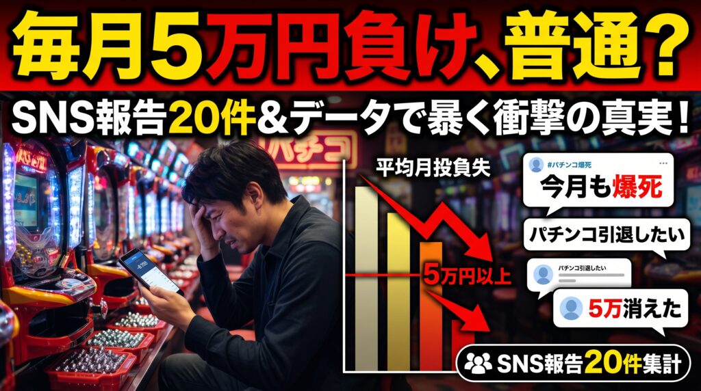 パチスロで「月5万負け」は普通なのか？データとSNS実報告20件で出した残酷な答え