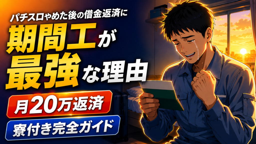 パチスロやめた後の借金返済に期間工が最強な理由【月20万返済・寮付き完全ガイド】