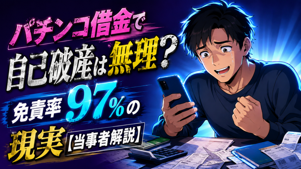 パチンコ借金で自己破産は無理？免責率97%の現実【当事者解説】