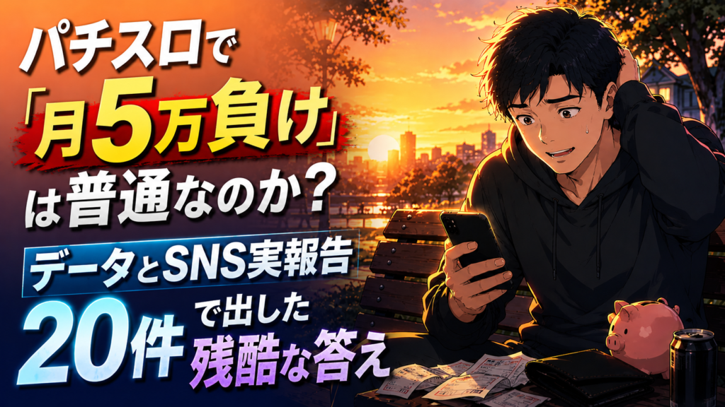 パチスロで「月5万負け」は普通なのか？データとSNS実報告20件で出した残酷な答え