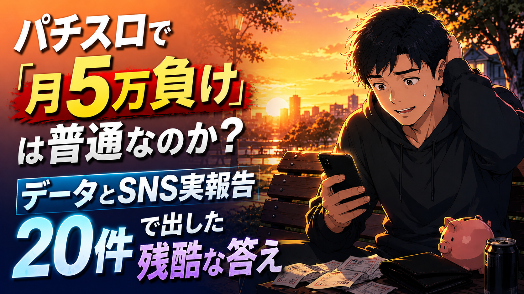 パチスロで「月5万負け」は普通なのか?データとSNS実報告20件で出した残酷な答え