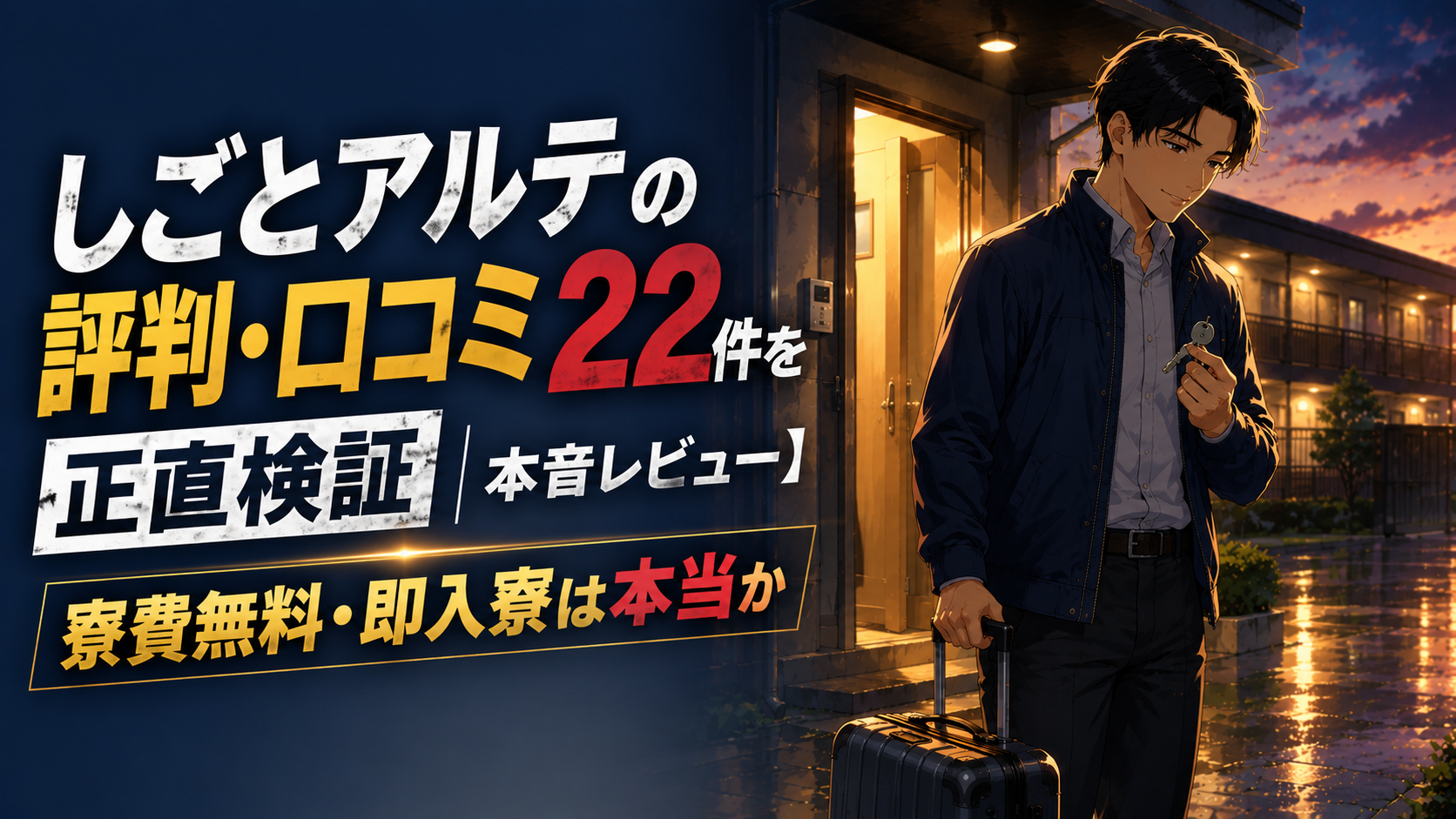 しごとアルテの評判・口コミ22件を正直検証|寮費無料・即入寮は本当か【本音レビュー】