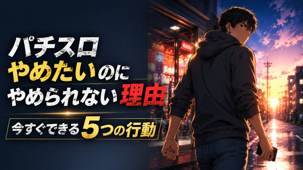 パチスロやめたいのにやめられない理由と今すぐできる5つの行動