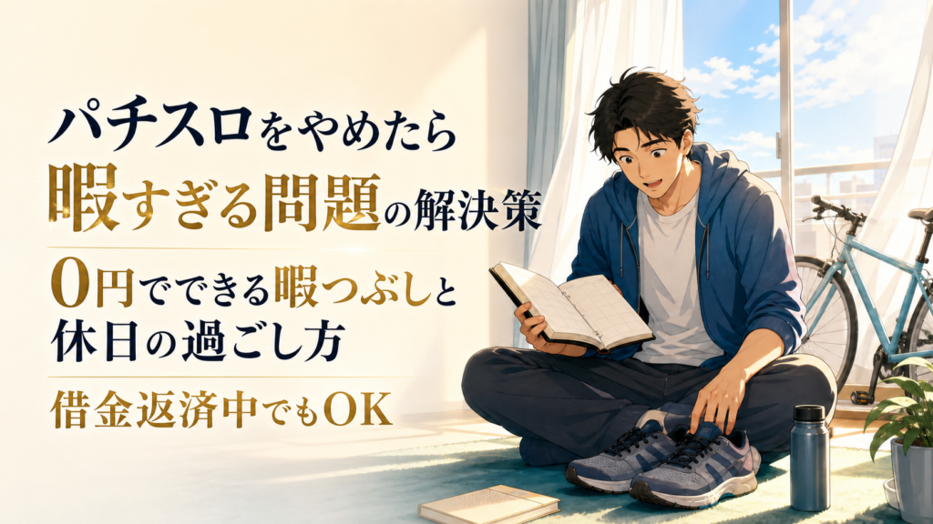 パチスロをやめたら暇すぎる問題の解決策｜0円でできる暇つぶしと休日の過ごし方【借金返済中でもOK】