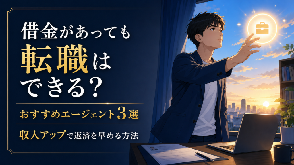 借金があっても転職はできる？おすすめエージェント3選と収入アップで返済を早める方法
