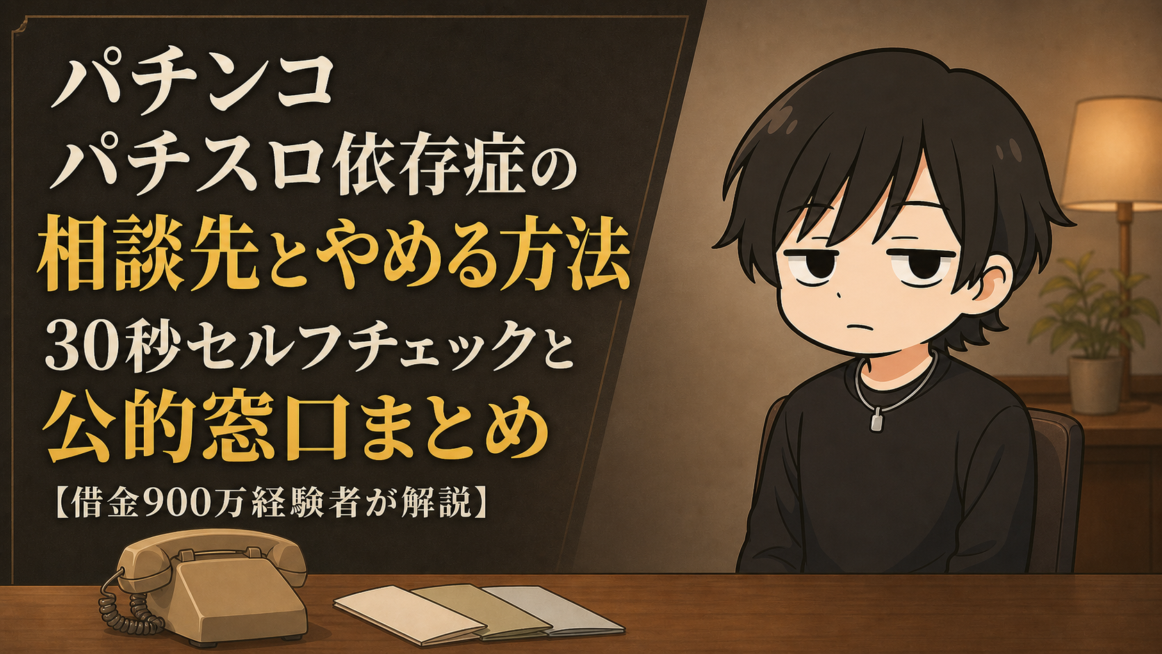 パチンコ・パチスロ依存症の相談先と”やめる方法”|30秒セルフチェックと公的窓口まとめ【借金900万経験者が解説】