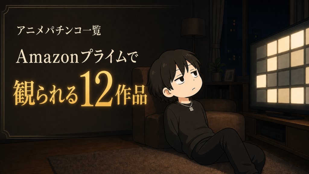 アニメパチンコ一覧｜Amazonプライムで観られる12作品【2026年8月実測】