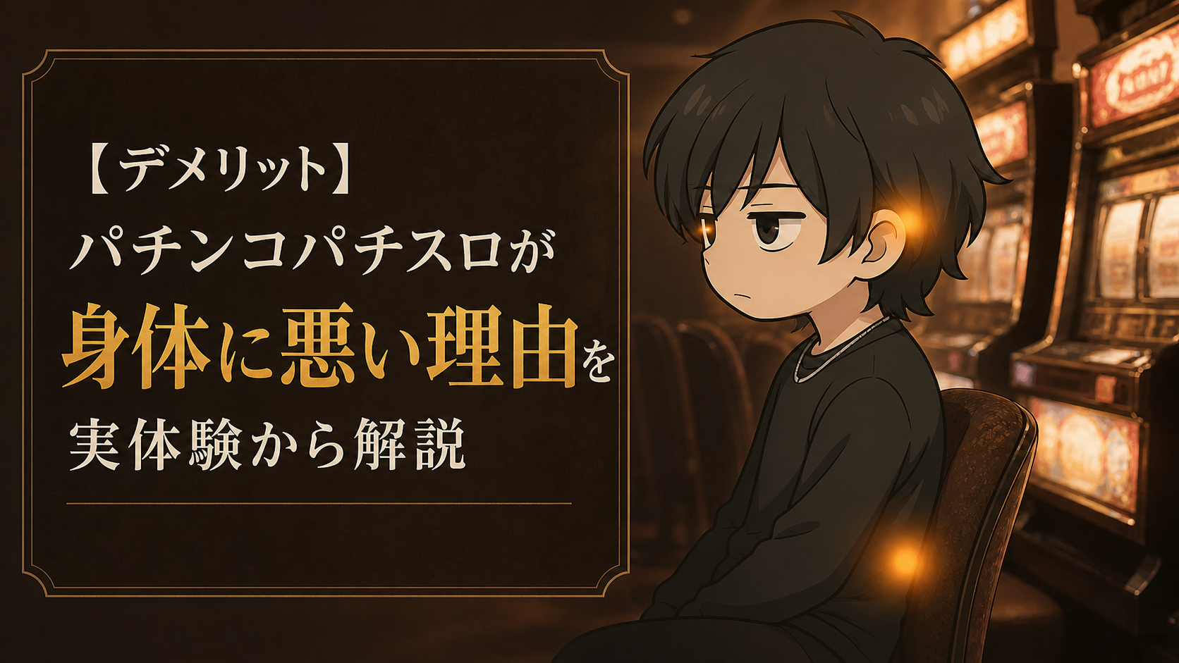 【デメリット】パチンコパチスロが身体に悪い理由を実体験から解説
