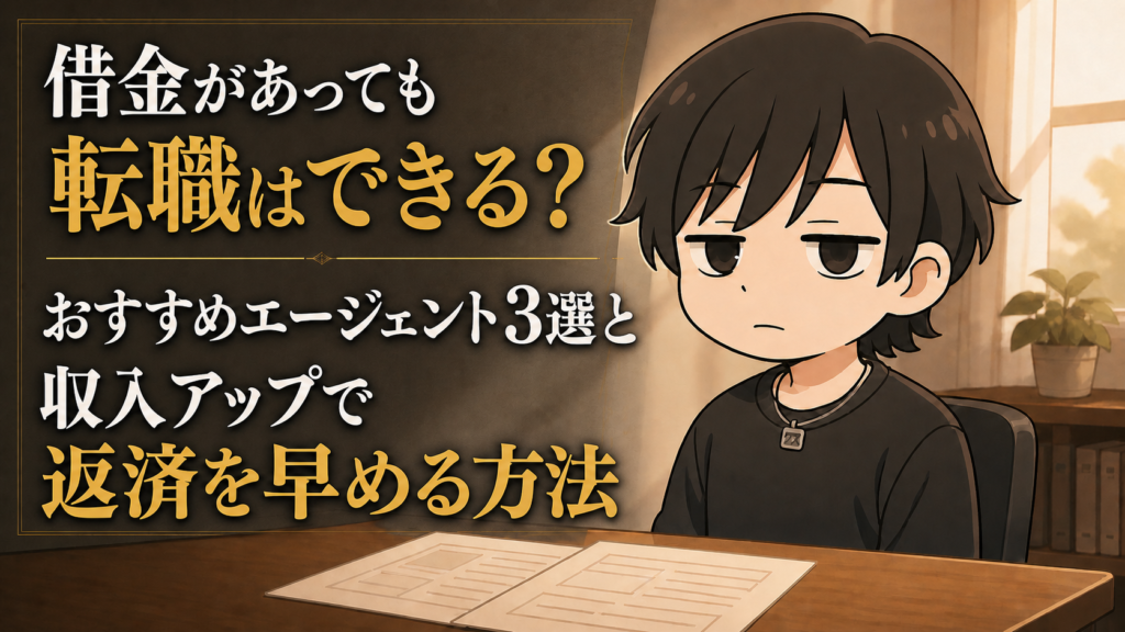 借金があっても転職はできる？おすすめエージェント3選と収入アップで返済を早める方法