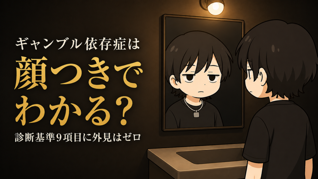 ギャンブル依存症は顔つきでわかる？診断基準9項目に外見はゼロだった