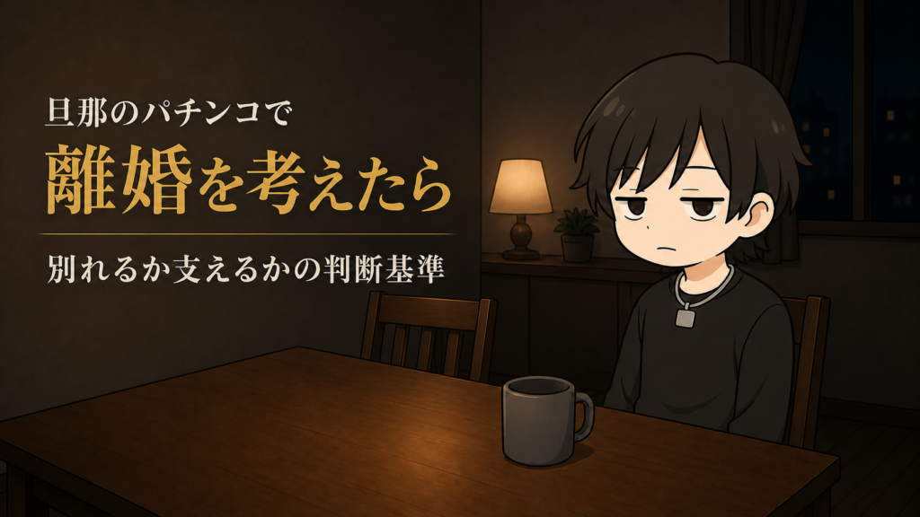 旦那のパチンコで離婚を考えたら｜別れる・支える・保留するの判断基準【元依存症当事者が解説】