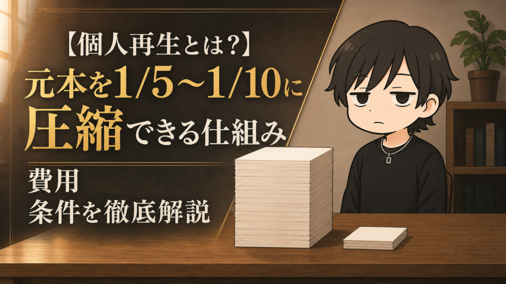 【個人再生とは？】元本を1/5〜1/10に圧縮できる仕組み・費用・条件を徹底解説
