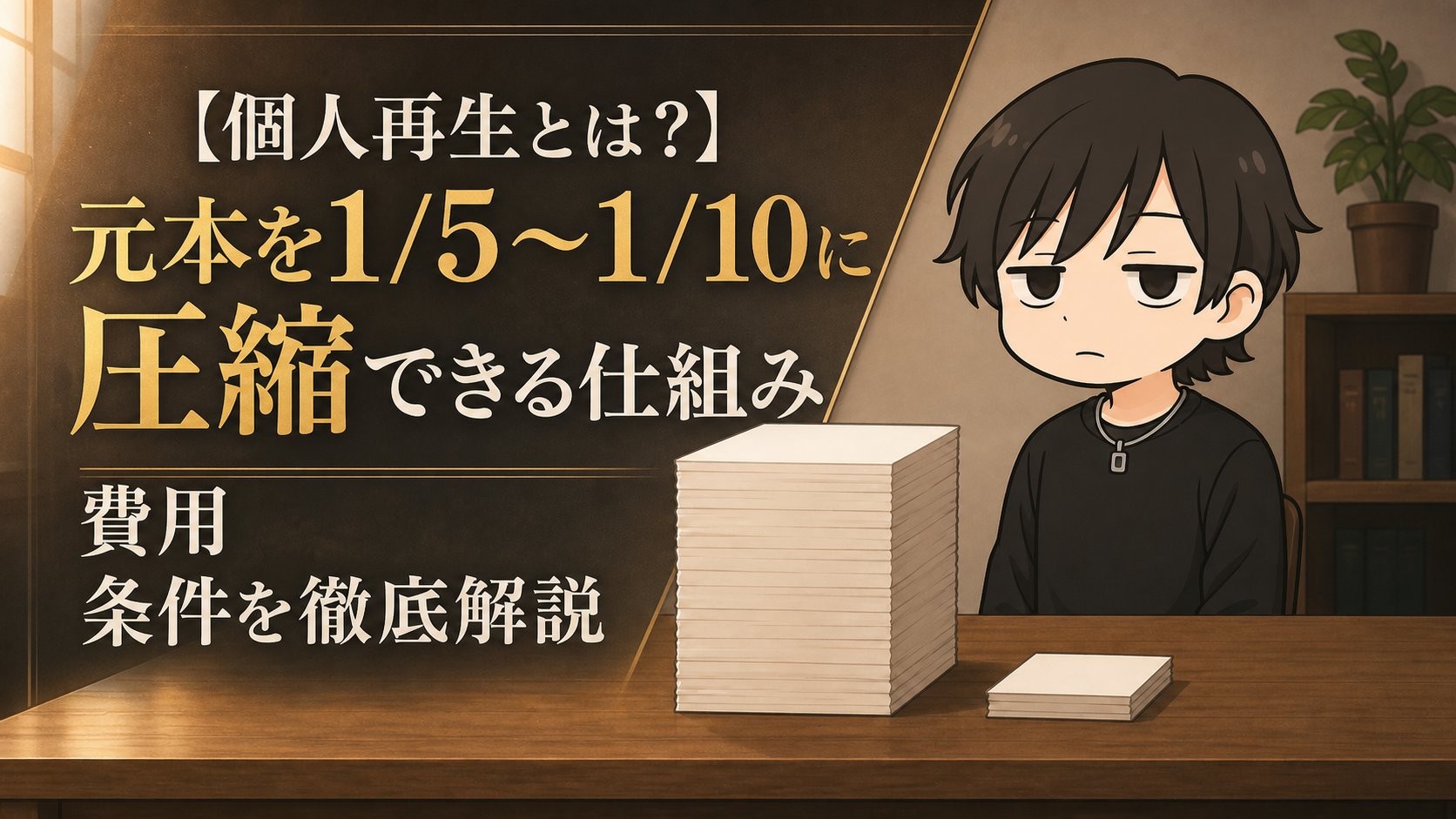 【個人再生とは?】元本を1/5〜1/10に圧縮できる仕組み・費用・条件を徹底解説
