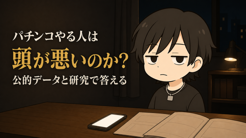 パチンコやる人は頭が悪いのか？借金900万まで打った当事者が公的データと研究で正面から答える