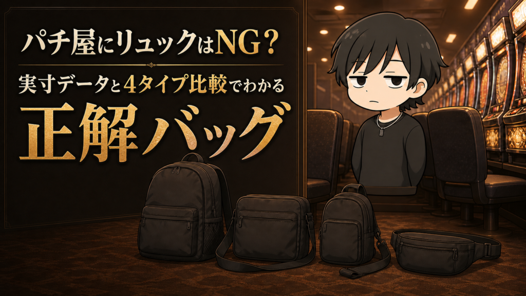 パチ屋にリュックはNG？実寸データと4タイプ比較でわかる正解バッグ