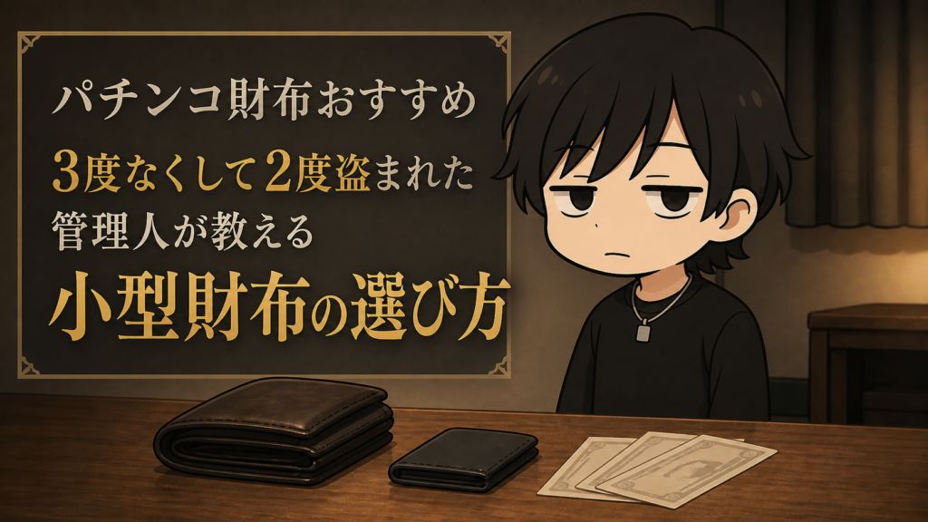 パチンコ財布おすすめ｜3度なくして2度盗まれた管理人が教える小型財布の選び方