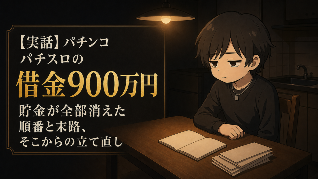 【実話】パチンコ・パチスロの借金900万円｜貯金が全部消えた順番と末路、そこからの立て直し