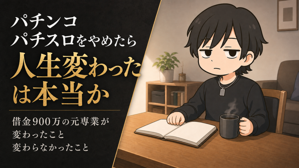 パチンコ・パチスロをやめたら人生変わったは本当か｜借金900万の元専業が変わったこと・変わらなかったこと