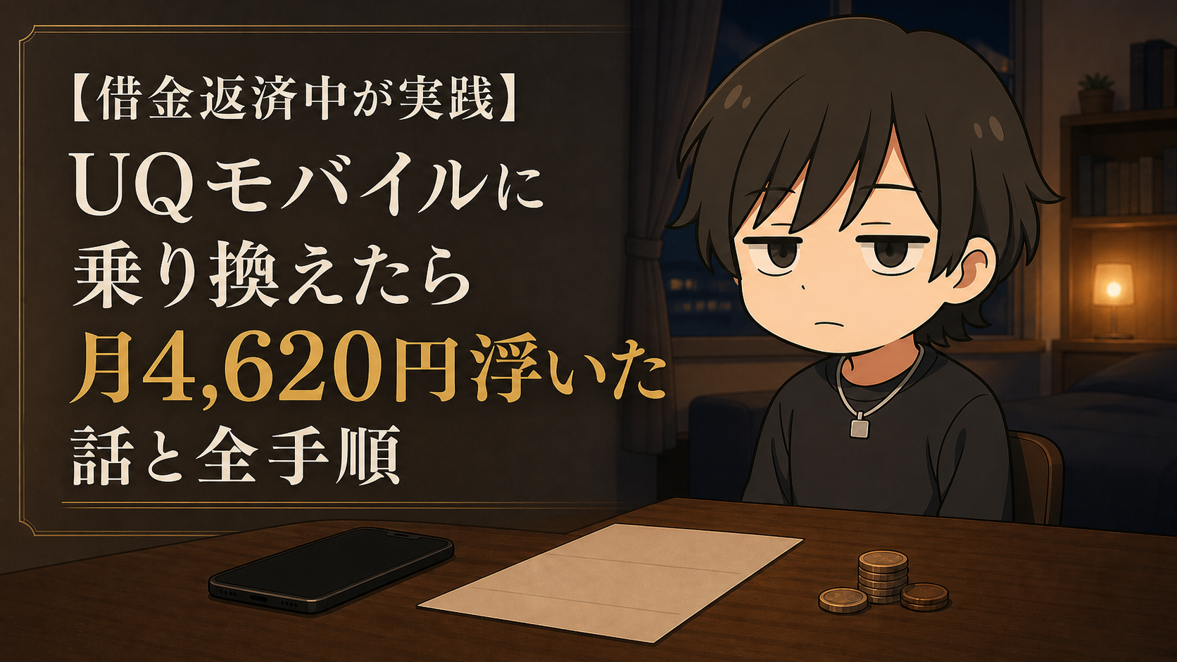 【借金返済中が実践】UQモバイルに乗り換えたら月4,620円浮いた話と全手順