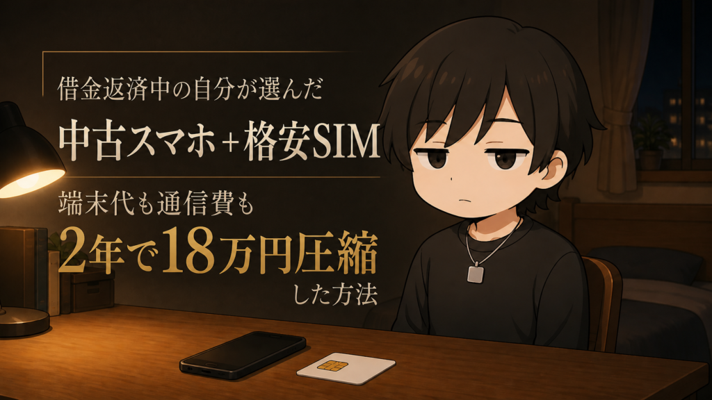 借金返済中の自分が選んだ中古スマホ＋格安SIM｜端末代も通信費も2年で18万円圧縮した方法